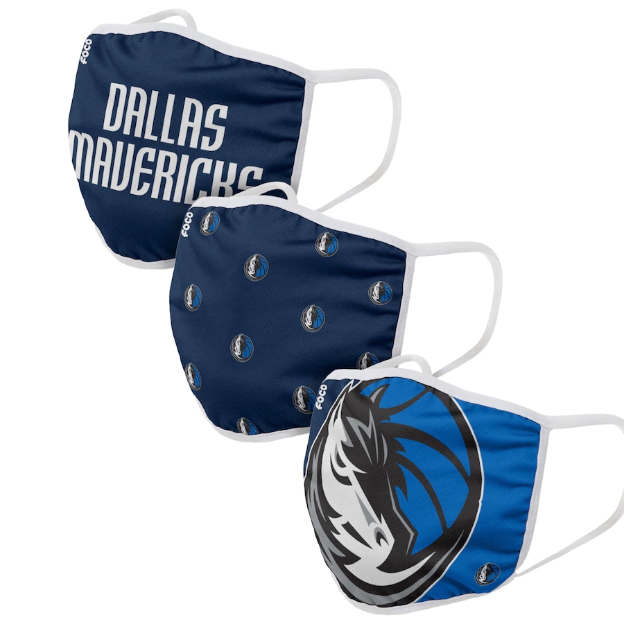 Adult Dallas Mavericks 3Pack Dust mask with filter